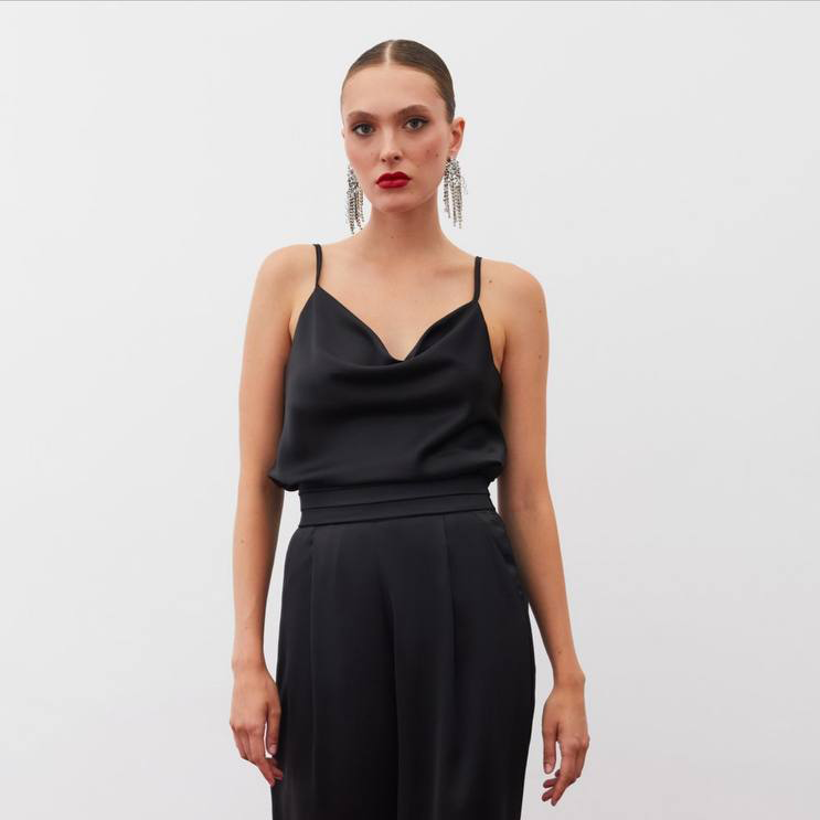 Satin Cowl Neck Cami