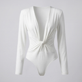 Deep V-Neck Knot Bodysuit