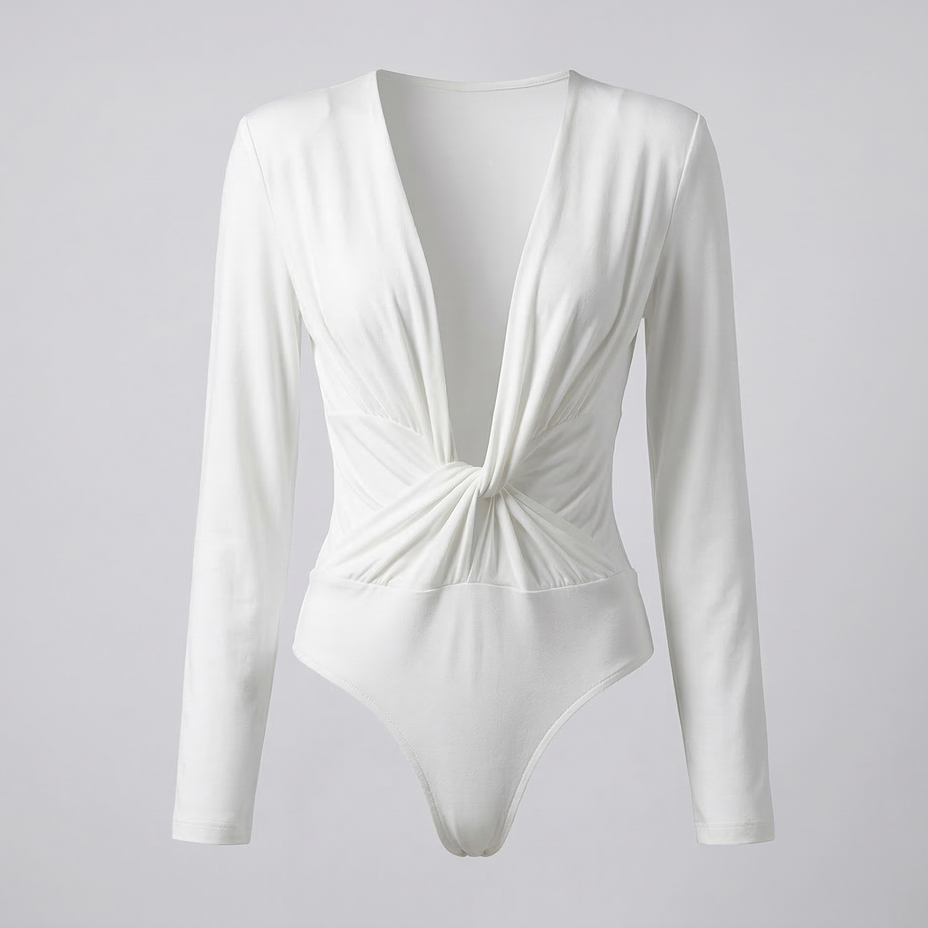 Deep V-Neck Knot Bodysuit