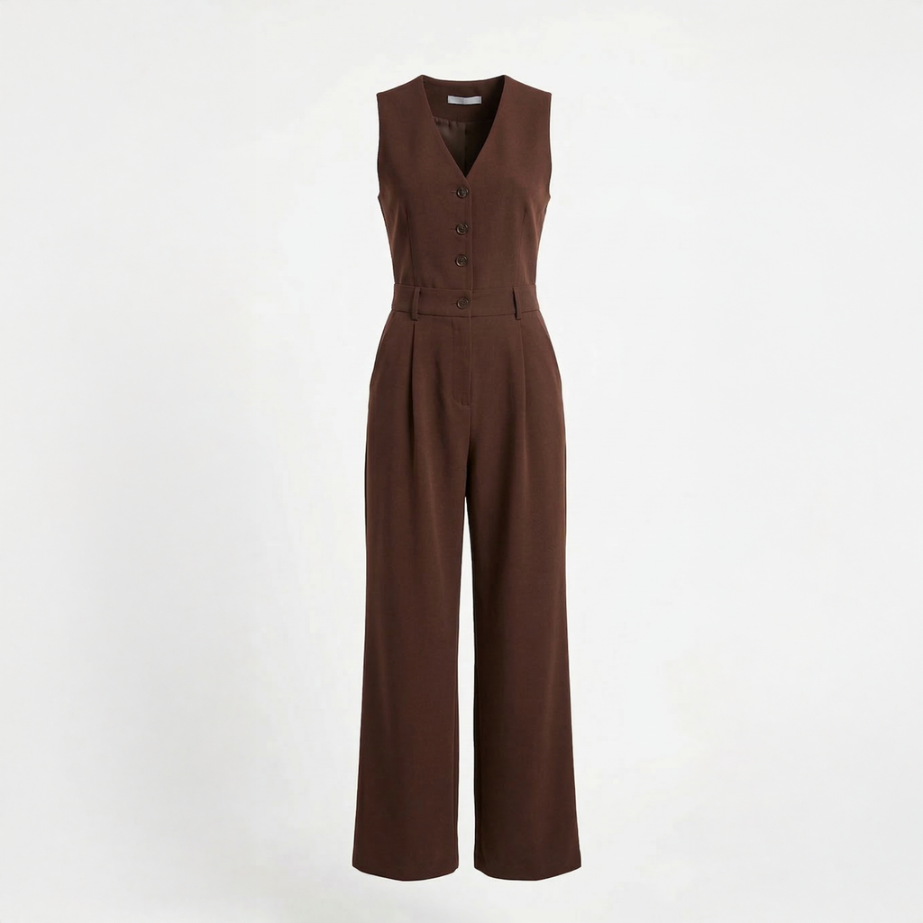 Classic V-Neck Jumpsuit