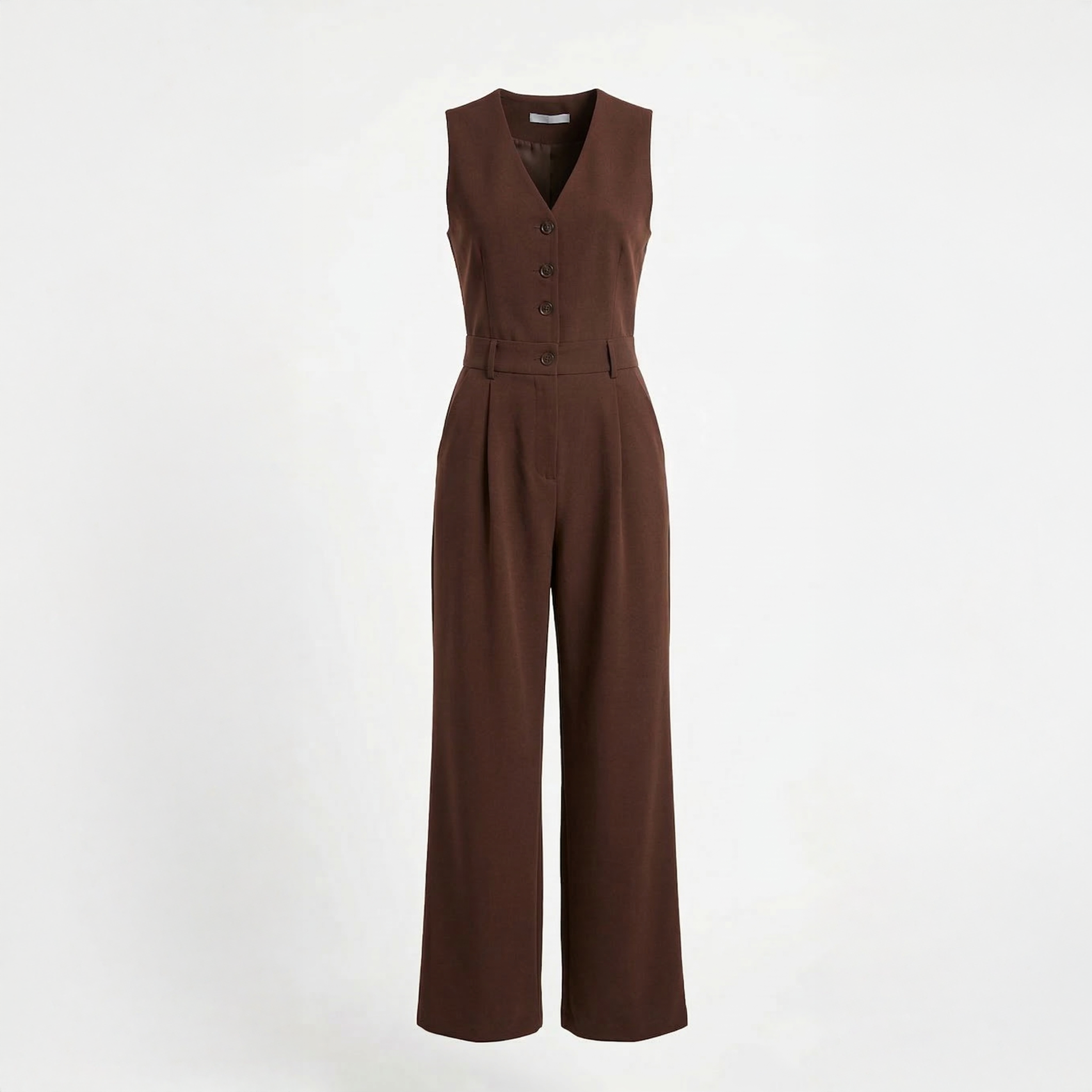 Classic V-Neck Jumpsuit