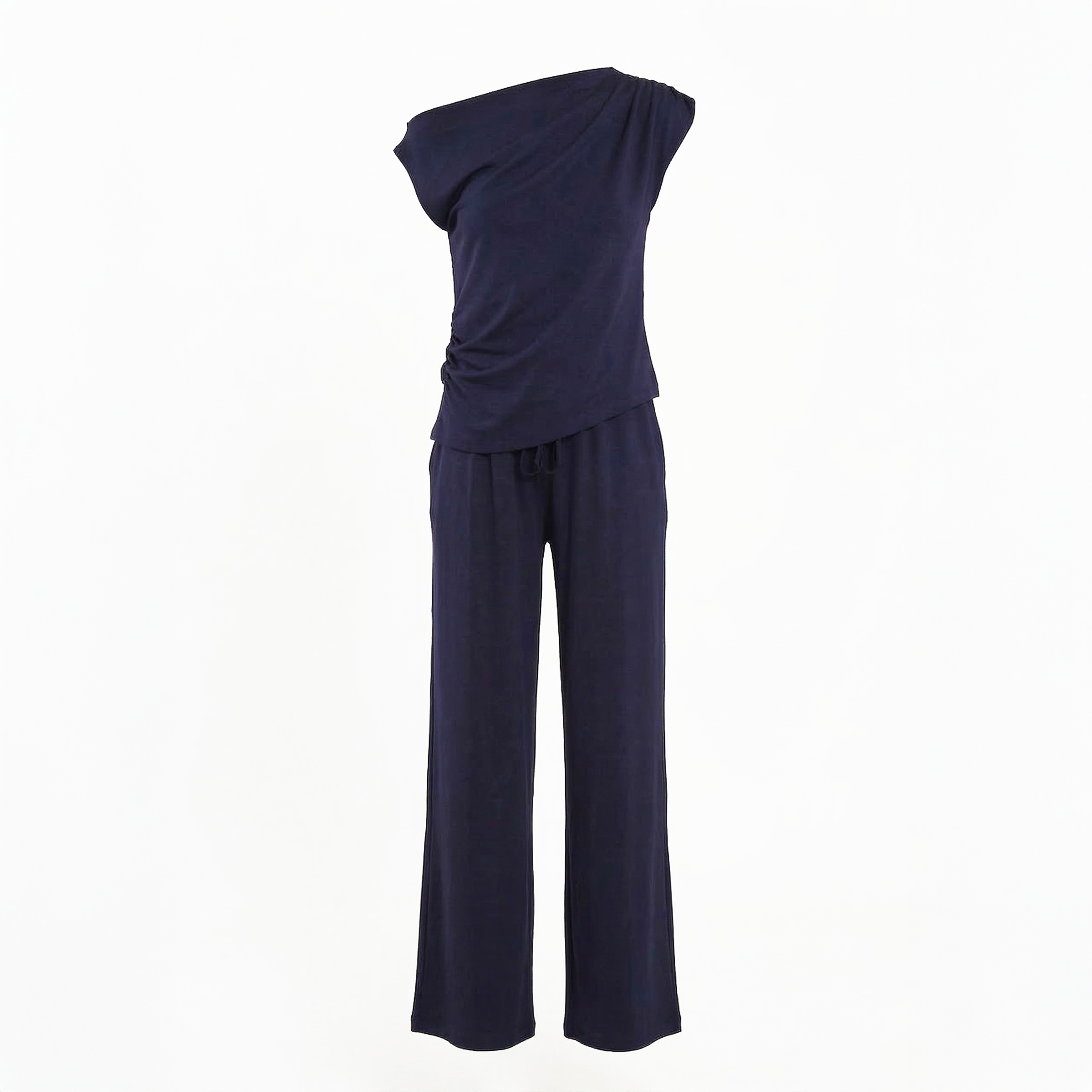 Draped Off-Shoulder Lounge Set