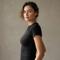 Classic BLACK short-sleeve crew neck T-shirt