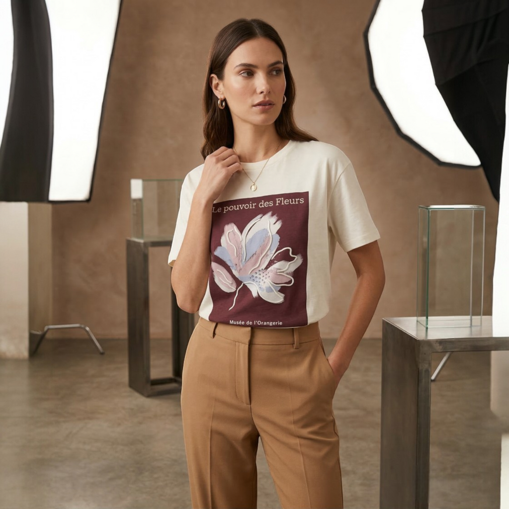 oversized T-shirt with round neck