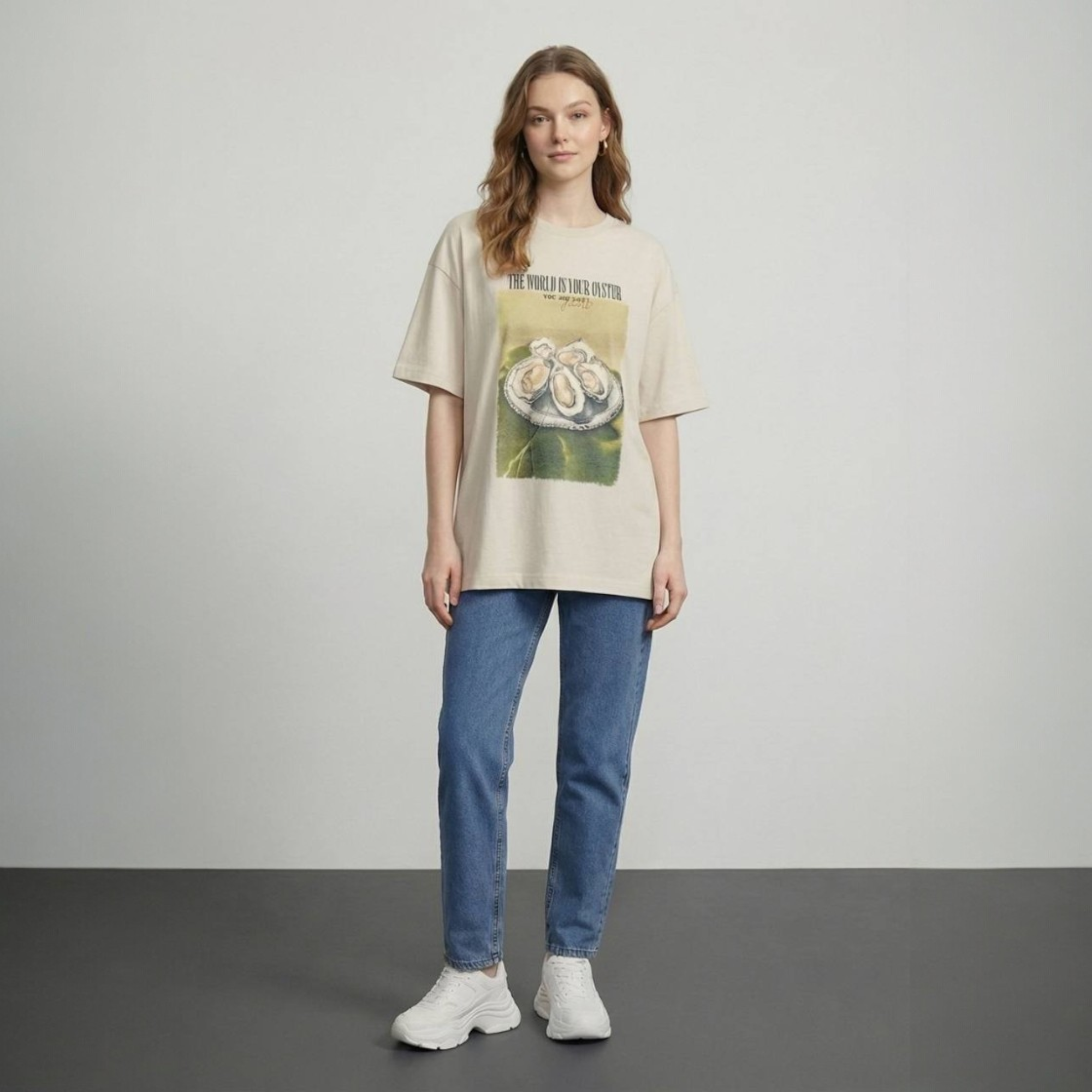 oversized T-shirt with round neck