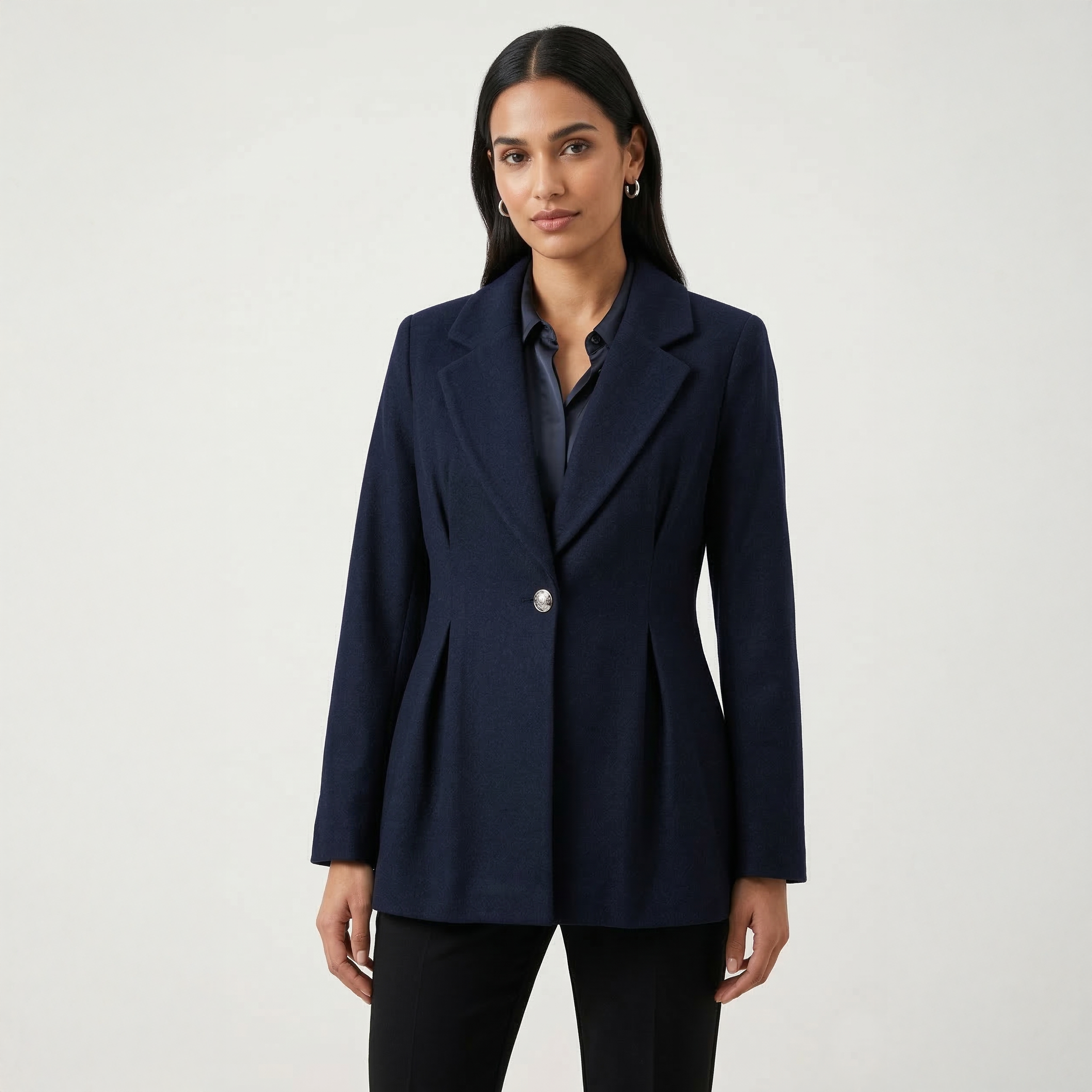 Fitted Navy Blazer