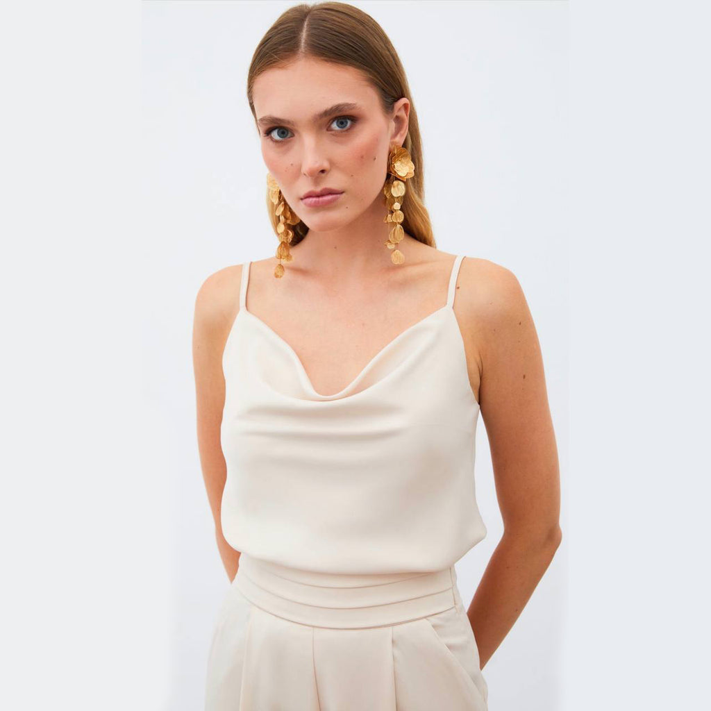Satin Cowl Neck Cami
