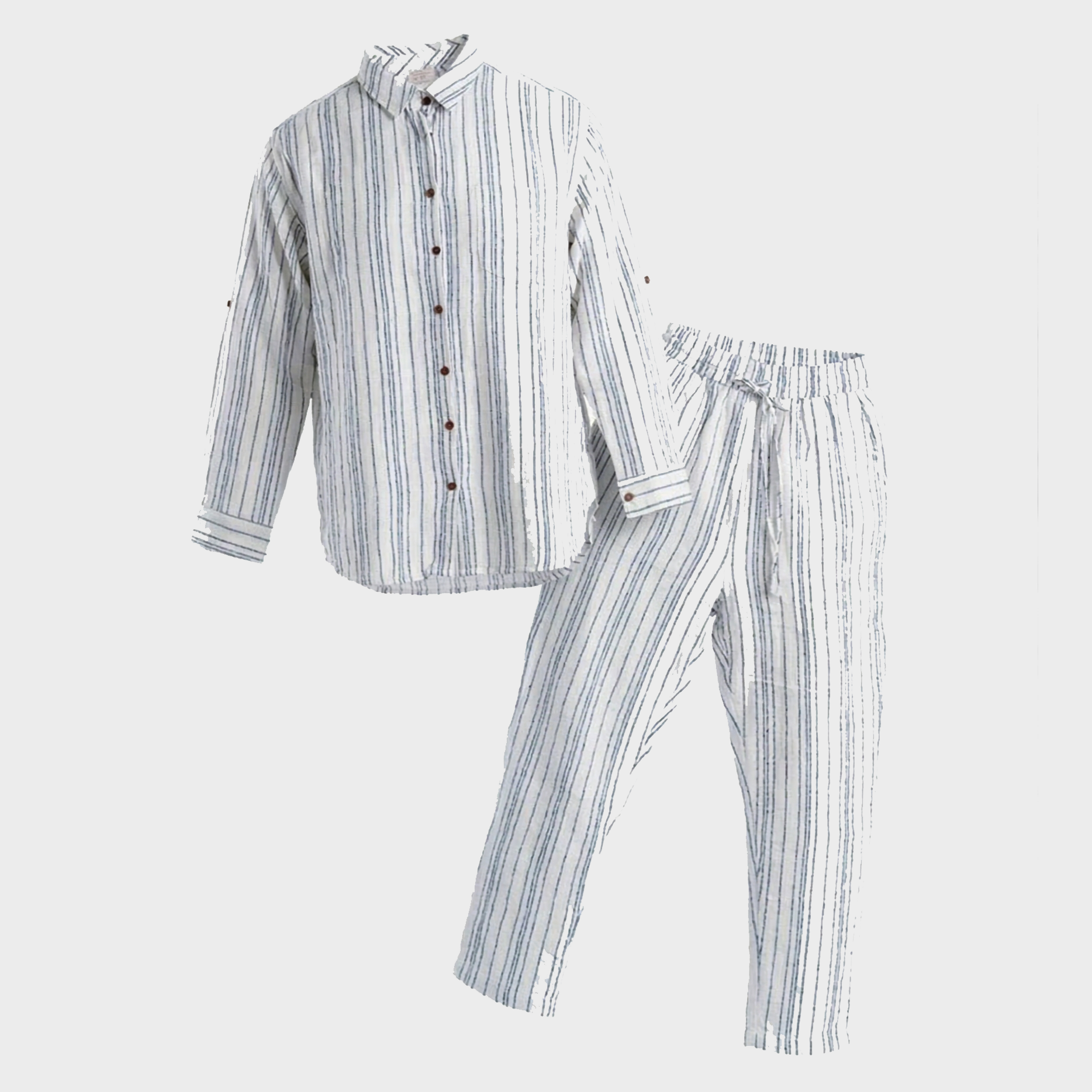 striped two-piece set.