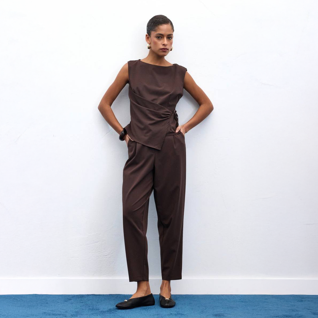 Elegant Draped Co-ord Set