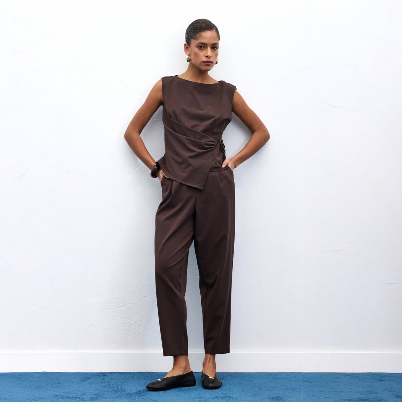 Elegant Draped Co-ord Set
