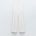 Pleated Wide-Leg Tailored Trousers