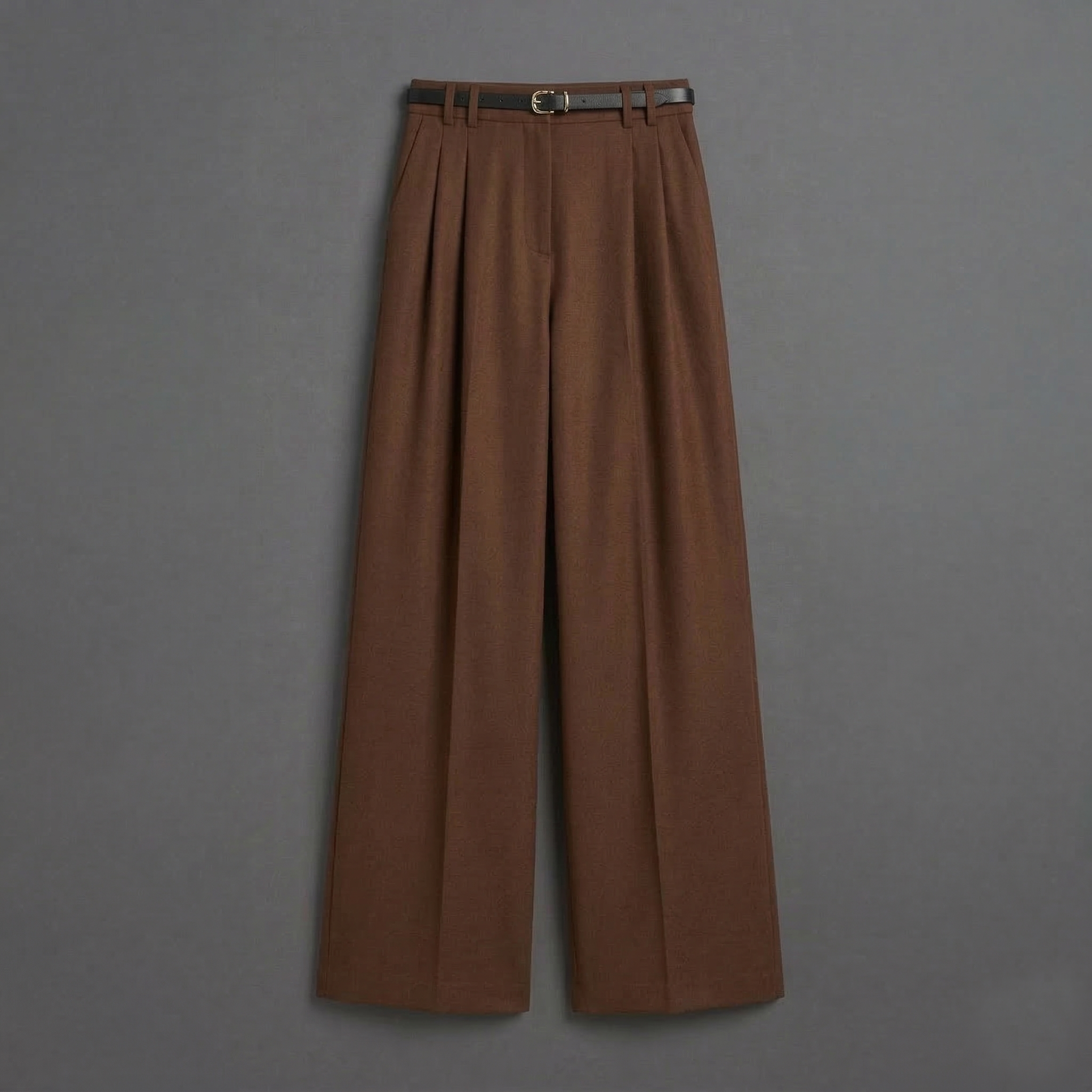 Pleated Wide-Leg Tailored