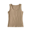 Sleeveless round-neck top.